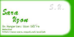 sara uzon business card